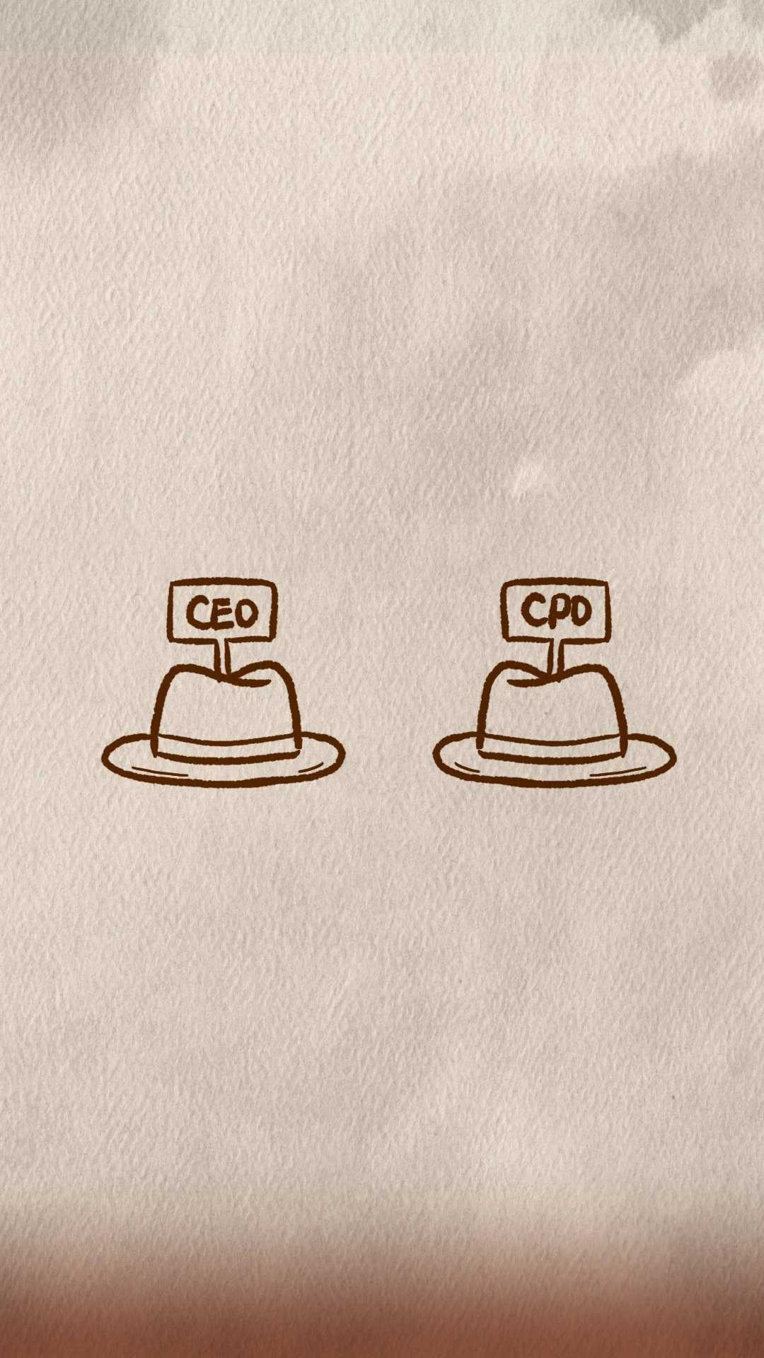 CEO와 CPO 두 모자 아이콘